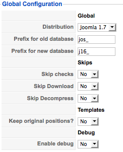 jUpgrade 1.1.1 Options